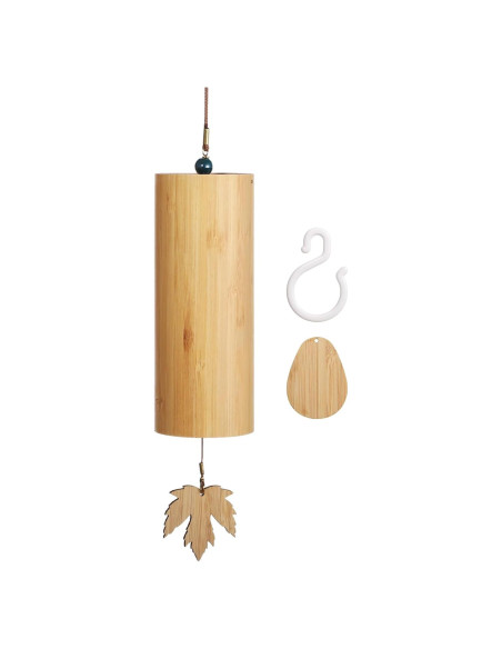 Campana de Viento de Madera OMISTAR 40 cm para Meditación