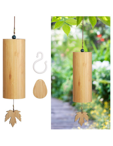 Campana de Viento de Madera OMISTAR 40 cm para Meditación