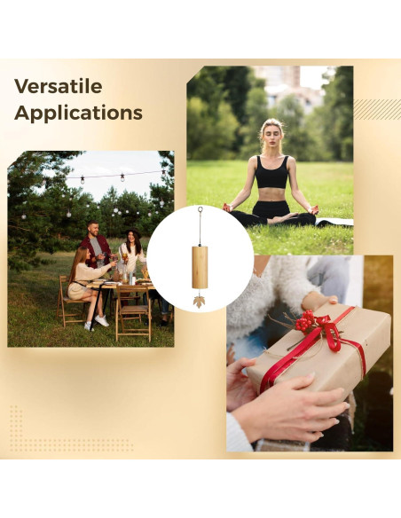 Campana de Viento de Madera OMISTAR 40 cm para Meditación