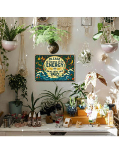 Cartel de Estaño MEIZIJI 20x30 cm Decoración Espiritual 2