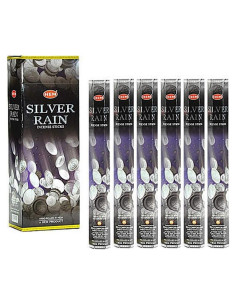 Incienso HEM Lluvia Plateada - Caja 6 Tubos 20g