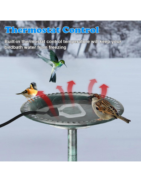 Calentador de Agua para Pollos Magoog 500W con Termostato