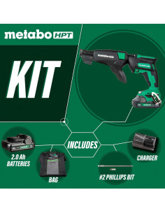 Atornillador de Placas de Yeso Inalámbrico Metabo HPT 18V 2