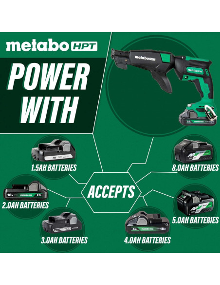 Atornillador de Placas de Yeso Inalámbrico Metabo HPT 18V