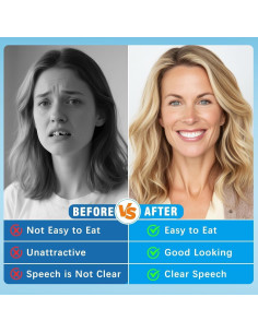 Dientes Falsos Moldables Aikaplus - Dentaduras Silicona 1PC 2