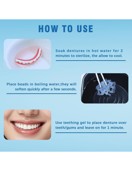 Dientes Falsos Moldables Aikaplus - Dentaduras Silicona 1PC