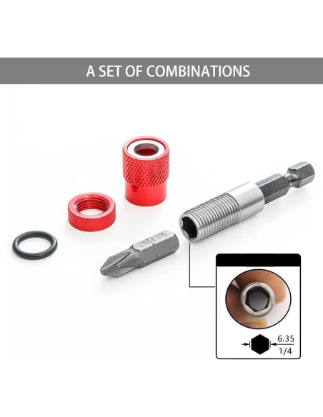 2 Soportes de Punta Destornillador Ajustable Saipe PH2