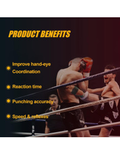 Bola de Reflexión de Boxeo Hikeen - Entrenamiento Agilidad y Coordinación 2