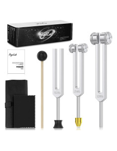 Juego de Diapasones de Sanación POGOLAB 128Hz 256Hz 512Hz