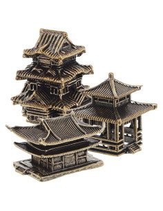 Amosfun 3 Piezas Pagoda Miniatura de Latón para Jardín Zen
