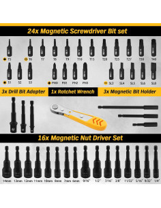 Juego de 47 Piezas Destornillador Magnético ELEAD - Acero CR-V 2