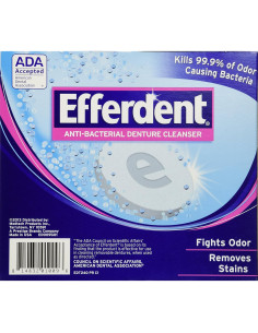 Limpiador de Dentaduras Efferdent Antibacteriano 120 Tabletas 2