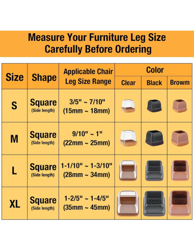 32 Protectores de Suelo de Silicona Jeaoouu para Patas de Sillas