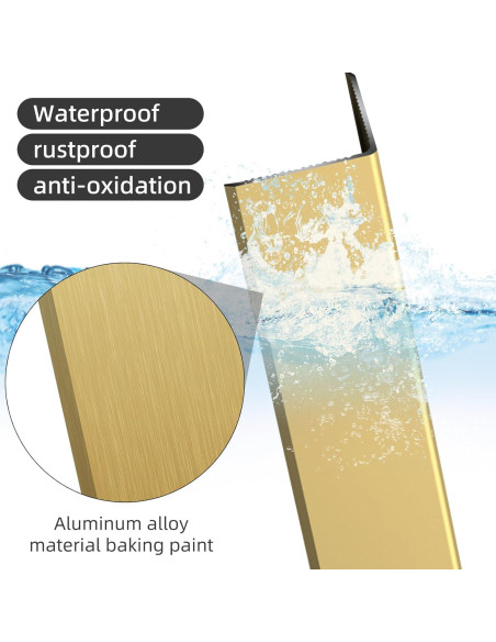 Protector de Esquina de Pared Awvob Dorado 90cm x 2cm - 4 Piezas