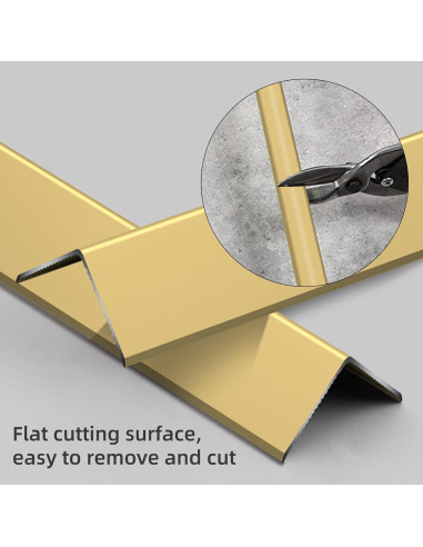 Protector de Esquina de Pared Awvob Dorado 90cm x 2cm - 4 Piezas