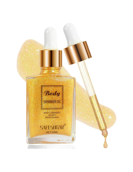 Aceite Brillante Corporal MEICOLY 104.87ml Amarillo Dorado