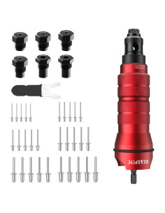 Adaptador de Remaches Inalámbrico Beaspire con 6 Cabezas y 30 Remaches