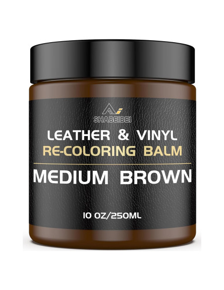 Bálsamo de Recoloración de Cuero SHABEIBEI 340g Marrón Medio