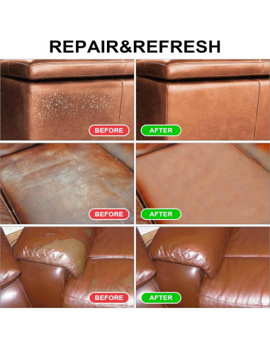 Bálsamo de Recoloración de Cuero SHABEIBEI 340g Marrón Medio