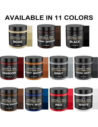 Bálsamo de Recoloración de Cuero SHABEIBEI 340g Marrón Medio