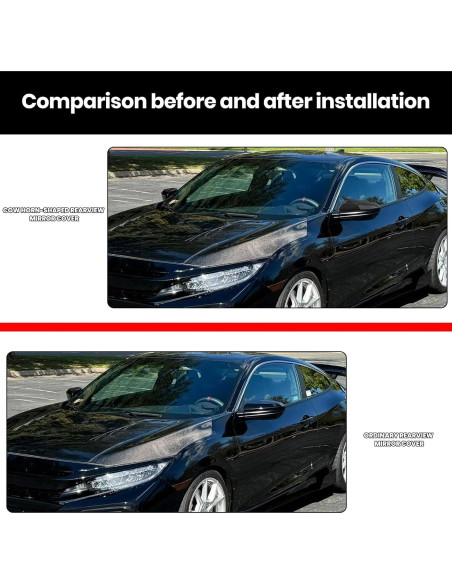 Cubierta de Espejo Lateral MOFOAP para Honda Civic 2016-2021