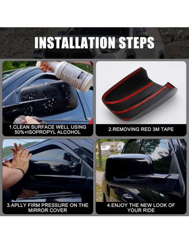 Cubiertas de Espejo Lateral Sportuli para Dodge Ram 1500 2009-2024