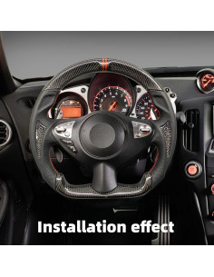 Volante deportivo MUST CARBON para Nissan 370Z 2008-2020 38.1cm 2