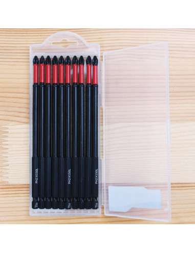 Juego de Puntas de Destornillador AUTOTOOLHOME 10 Piezas PH2