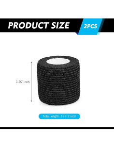 Funda de Volante Antideslizante Lekiliky 2PCS Negra 2