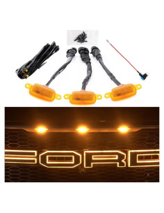 Luces de Rejilla LED AUXLIGHT Ámbar 3PCS para F150 y RAM 1500