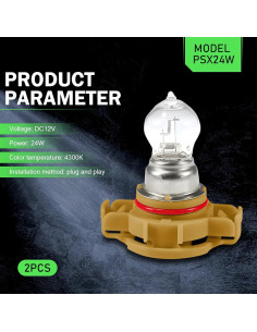 Paquete de 2 Bombillas Halógenas PSX24W para Automóvil - Pinflaw 2
