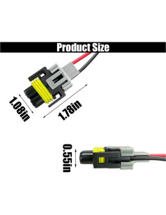 Conector de Arnés de Luz Antiniebla GLSOWEE H8/H9/H11 2PCS 2