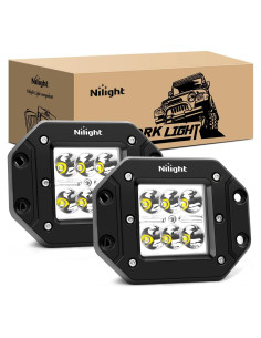 Luces de Trabajo LED Nilight 18W 2PCS Montaje Empotrado