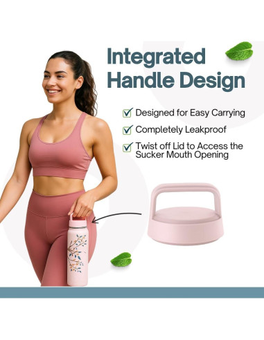 Botella Infusora de Té Rosa Farasi 710 ml Acero Inoxidable