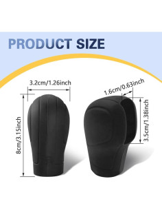 Cubierta de Pomo de Cambio de Silicona Middrivr Negra 2