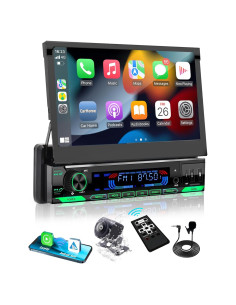 Estéreo de Coche Y-METDRIVING 1 Din 7" Bluetooth 5.1 Carplay