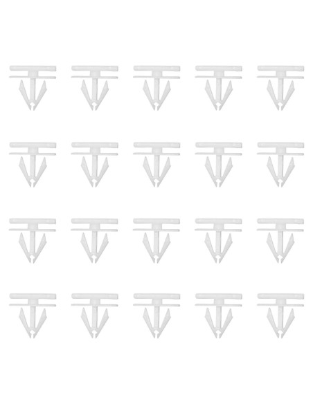 20 Clips de Remache JOYCOURT Nylon Blanco para Automóviles