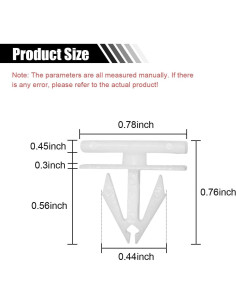 20 Clips de Remache JOYCOURT Nylon Blanco para Automóviles 2