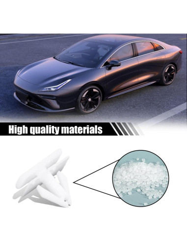 20 Clips de Remache JOYCOURT Nylon Blanco para Automóviles