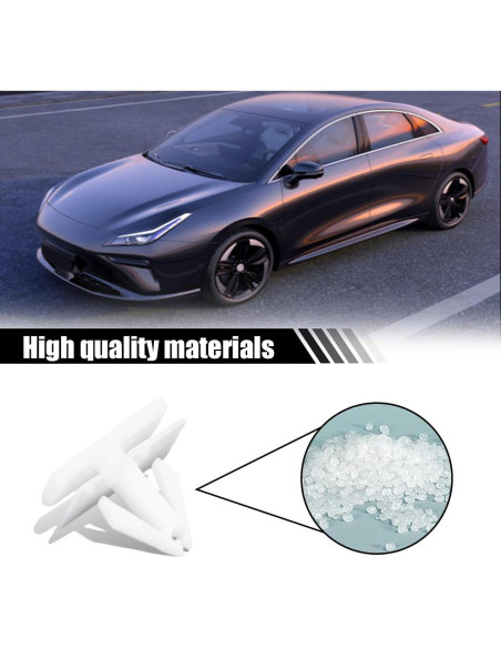 20 Clips de Remache JOYCOURT Nylon Blanco para Automóviles