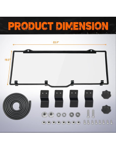 Parabrisas Trasero Nilight para Polaris Ranger 2017-2025 2