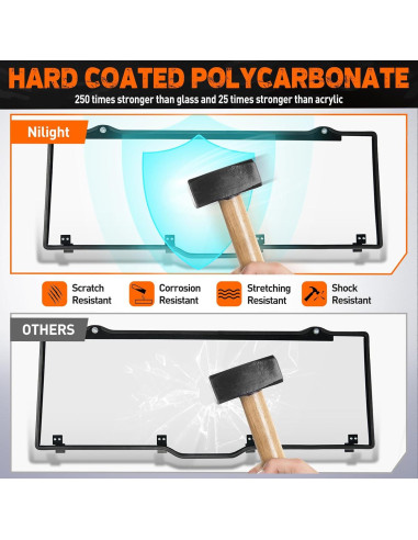 Parabrisas Trasero Nilight para Polaris Ranger 2017-2025