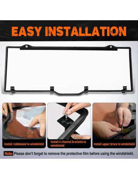 Parabrisas Trasero Nilight para Polaris Ranger 2017-2025