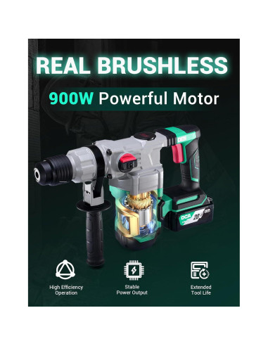 Taladro de Martillo Rotativo DCA 20V 900W 4.5J Sin Cable