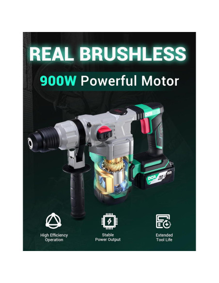 Taladro de Martillo Rotativo DCA 20V 900W 4.5J Sin Cable