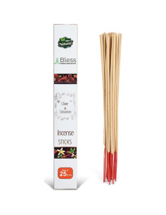 Incienso Natural Clavo y Canela Bless International 25 Palos 2