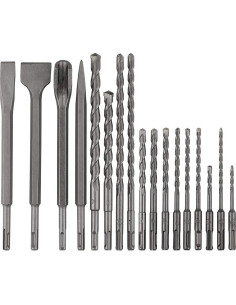 Juego de Brocas y Cinceles COMOWARE 17 Piezas para Martillo 2
