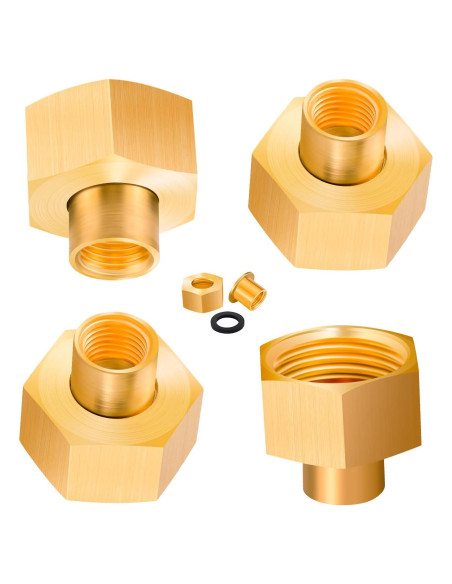 Adaptador de latón 4-Pack 1/4" NPT a 3/4" GHT Evangenial