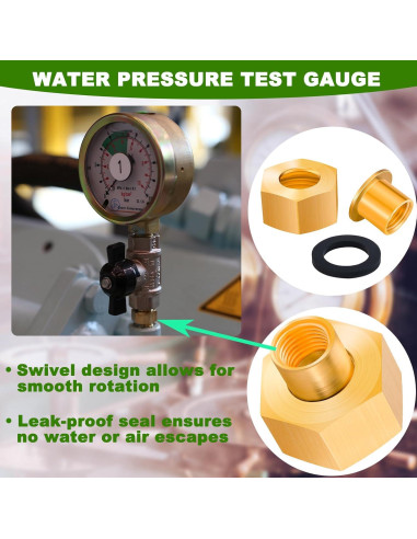 Adaptador de latón 4-Pack 1/4" NPT a 3/4" GHT Evangenial