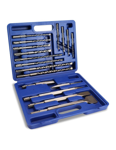 Juego de Brocas y Cinceles WORKPRO 17 Piezas SDS-Plus